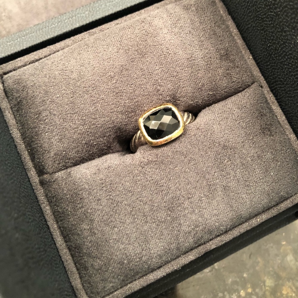 David Yurman black onyx ring EUC!